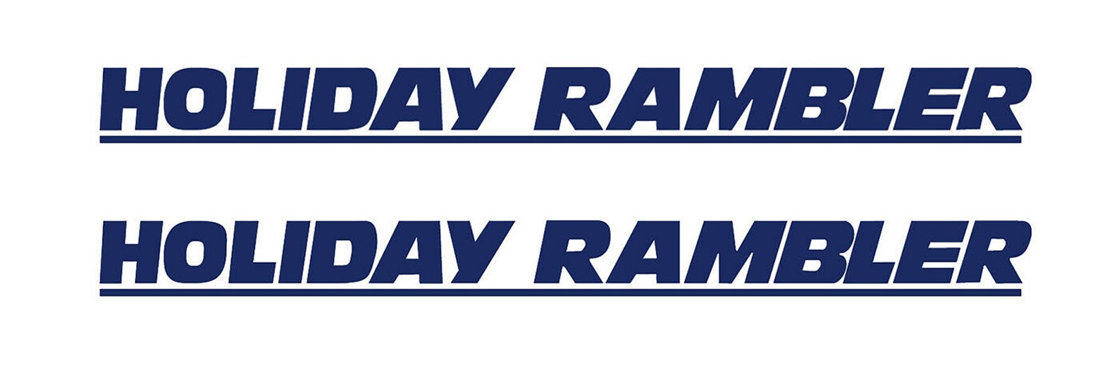 2 RV Trailer Camper Holiday Rambler Logo Graphics Decals 1954 Etsy