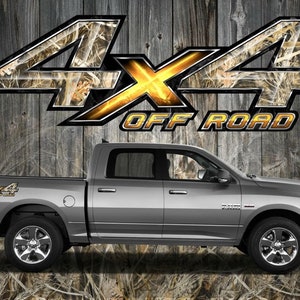 2 4x4 Off Road Truck Camouflage Camo Truck Bed Decals Stickers-ORT