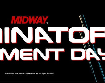 Terminator 2 Judgment Day Arcade Marquee For Header/Backlit Sign