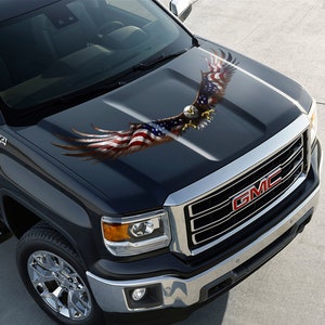 American Eagle Flag Truck Semi Rv Trailer Wall Window Decal Sticker Graphic