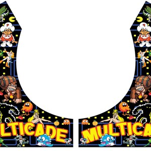 Multicade Bartop Arcade Side Art Arcade Cabinet Graphics