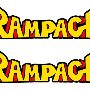 Rampage Arcade Cabinet Graphics Logos Side Art