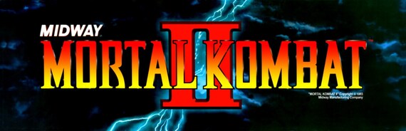 Mortal Kombat 2 Side Art Arcade Cabinet Artwork Graphics Decals Full Set