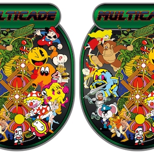 Mame Multicade Classics Side Art Arcade Cabinet Graphics Decals ...