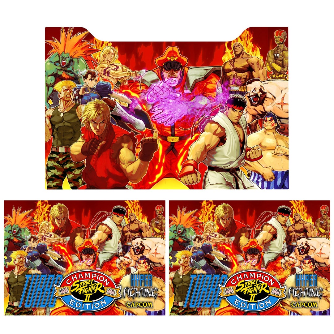 Arcade1up Riser Stickers Street Fighter 2 Turbo 35th Arcade 1up Cabinet Riser Graphics Decals ...