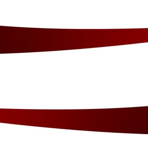May include: Two abstract, curved shapes in a deep burgundy color gradient against a white background. The shapes are elongated and taper to a point, with a darker shade at the wider end.