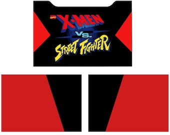 X-men Vs Street Fighter Arcade 1up Cabinet Riser Graphics Decals Stickers