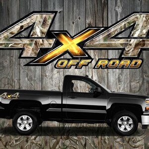2 4x4 Off Road Truck Camouflage Camo Truck Bed Decals Stickers-OROB