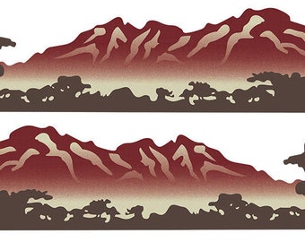 2 RV KEYSTONE OUTBACK mountain scenes decal graphics -78