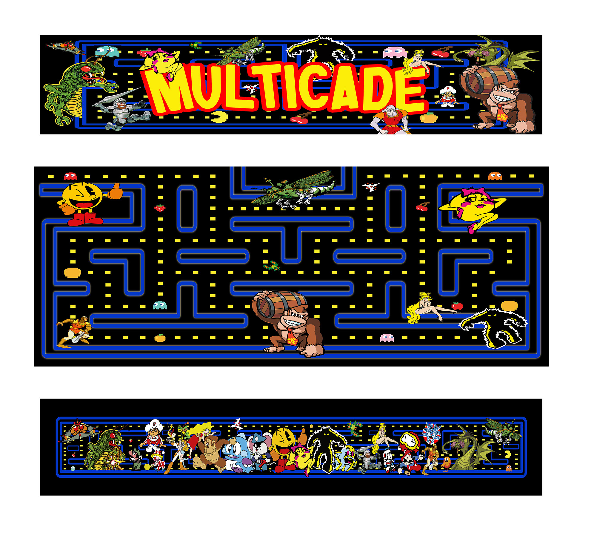 Multicade Bartop Arcade Side Art Arcade Graphics Etsy Canada