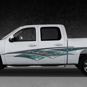 2 Car Truck Trailer Side Decals Graphics Stripes Vinyl #A1NDT