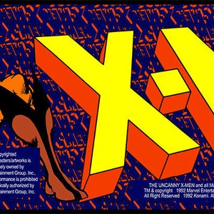 X-men Konami Arcade Marquee for Header/backlit Sign - Etsy