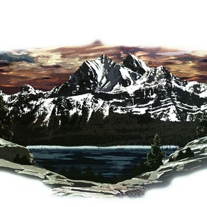 1 RV Trailer Camper Alpine Front Mountain Graphic Decal-2306