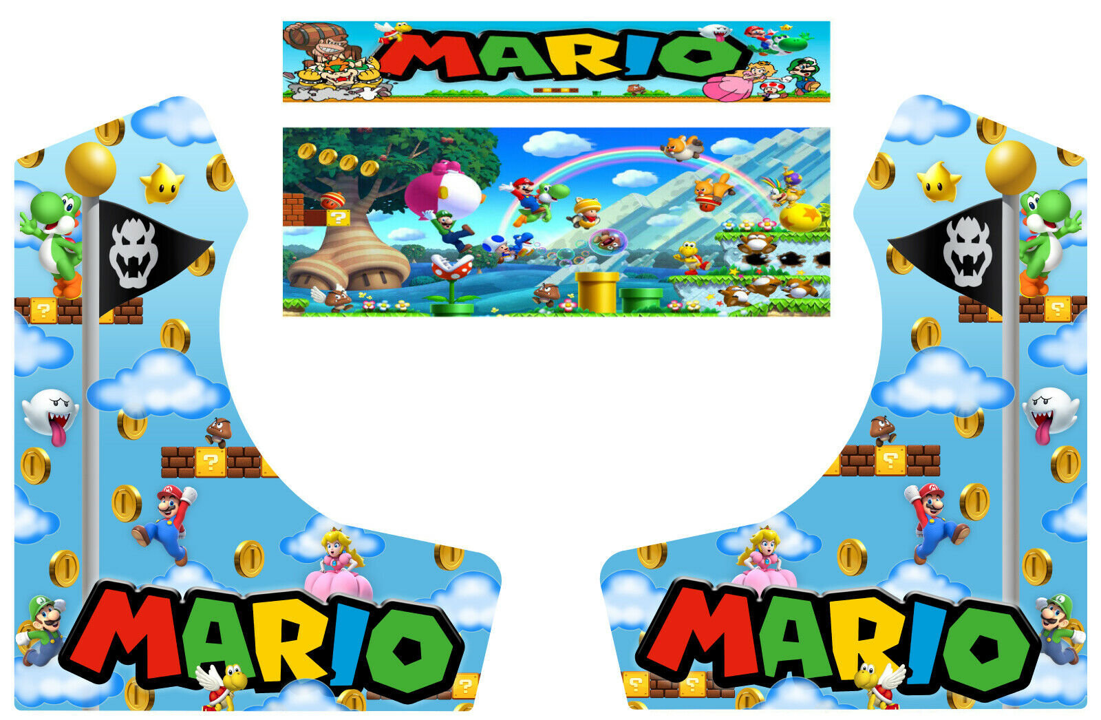 Mario Bartop Arcade Side Art Arcade Graphics Marquee Etsy