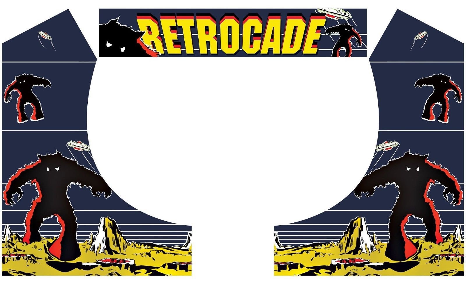 Retrocade Space Invaders Side Art Bartop Arcade Etsy