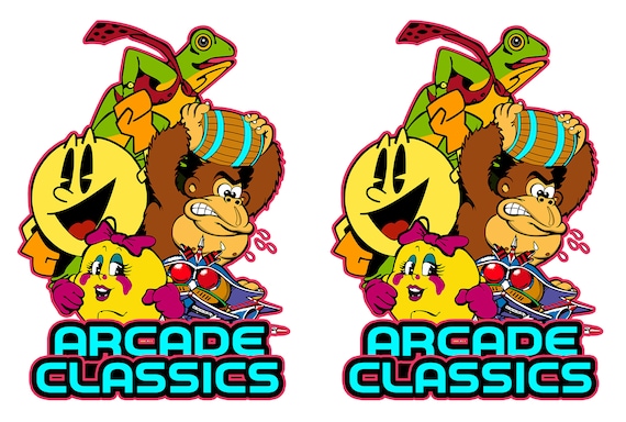 Mame Multicade Classics Side Art Arcade Cabinet Graphics Decals