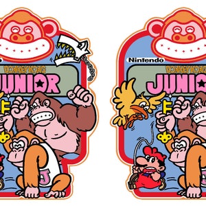 Donkey Kong Jr Arcade Cabinet Graphics Side Art