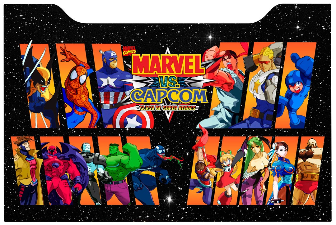 MVC Marvel vs Arcade 1up Riser Etiqueta gráfica Etsy