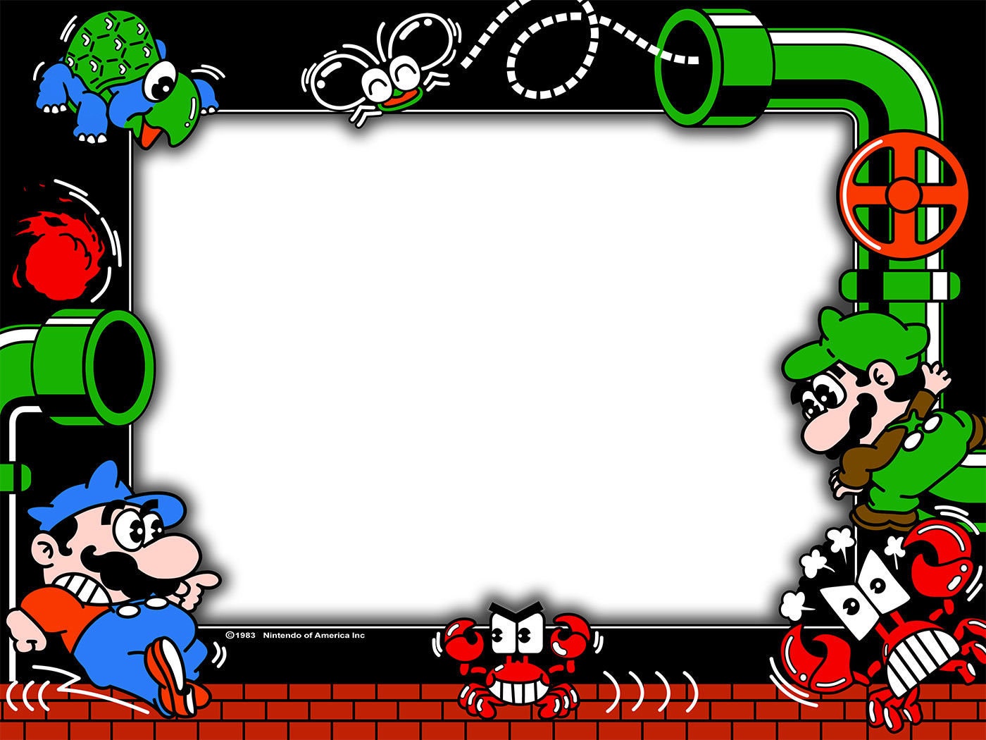 Mario Bros Arcade Monitor Bezel Sticker/decal - Etsy