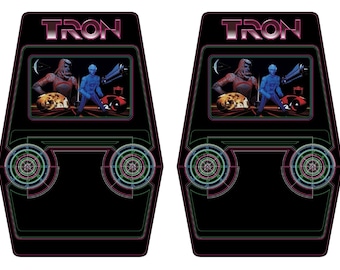Tron Arcade Cabinet Graphics For Reproduction Side Art Panels