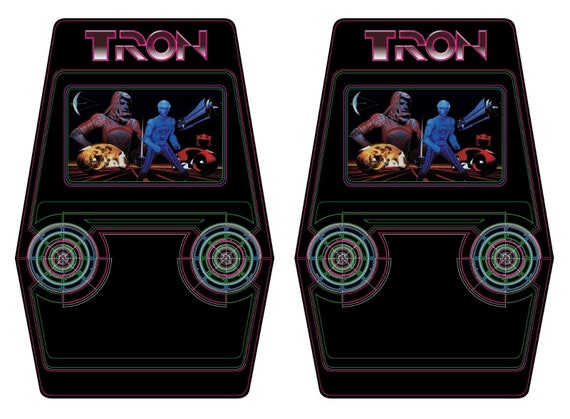 Tron Arcade Cabinet Graphics For Reproduction Side Art Panels Etsy
