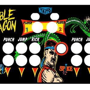 Arcade 1Up Cabinet Double Dragon CPO Overlay Deck Sticker Decal Only