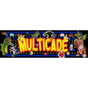Mame Arcade Multicade Marquee For Reproduction Header/Backlit Sign