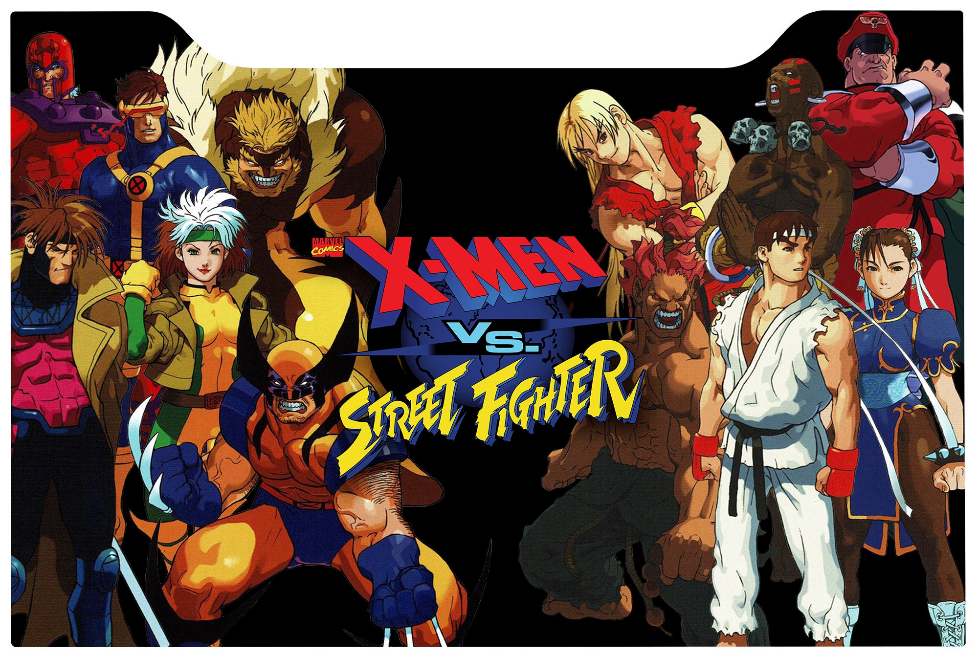 X-men Vs Street Fighter Arcade 1up Cabinet Riser Graphics X-men Vs Street Fighter Arcade 1up Cabinet Riser Graphics