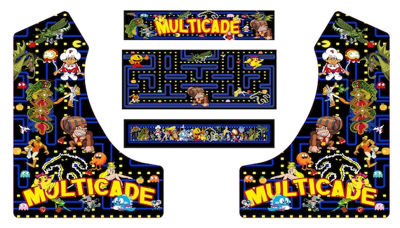 Retrocade v3 Arcade Side Artwork Panel Stickers Graphics All Sizes