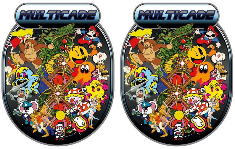 Mame Multicade Classics Side Art Arcade Cabinet Graphics Decals ...