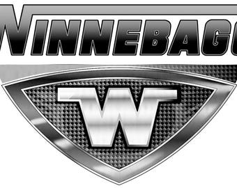 2 Rv Camper Winnebago Rialta Front Cap Graphics Stickers Logos-3087