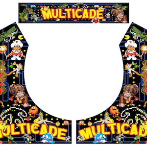 Multicade Bartop Arcade Side Art Arcade Cabinet Graphics Marquee