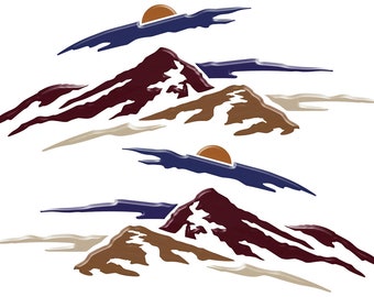 2 gráficos de calcomanías de escenas de montaña para RV KEYSTONE SPRINGDALE -50
