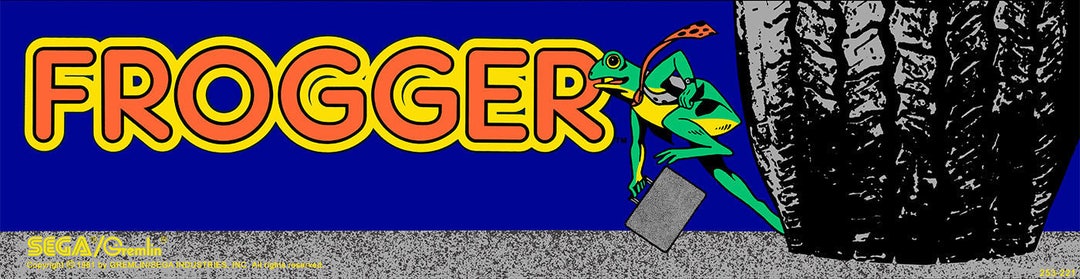 Frogger Game Sign Frogger Arcade Sega-gremlin Marquee for Reproduction Header/backlit ...