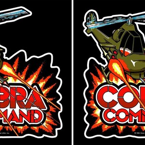 Cobra Command Arcade Side Art Panels Cabinet Graphics Stickers Reproduction