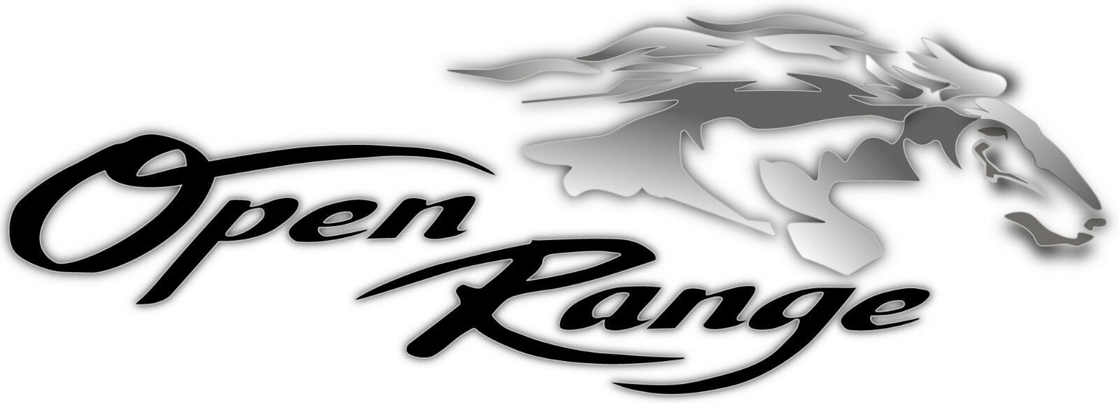 3 X OPEN RANGE RV TRAILER STICKER DECAL HORSE SET 3HO