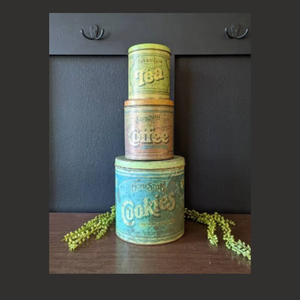 Tin Canisters Etsy