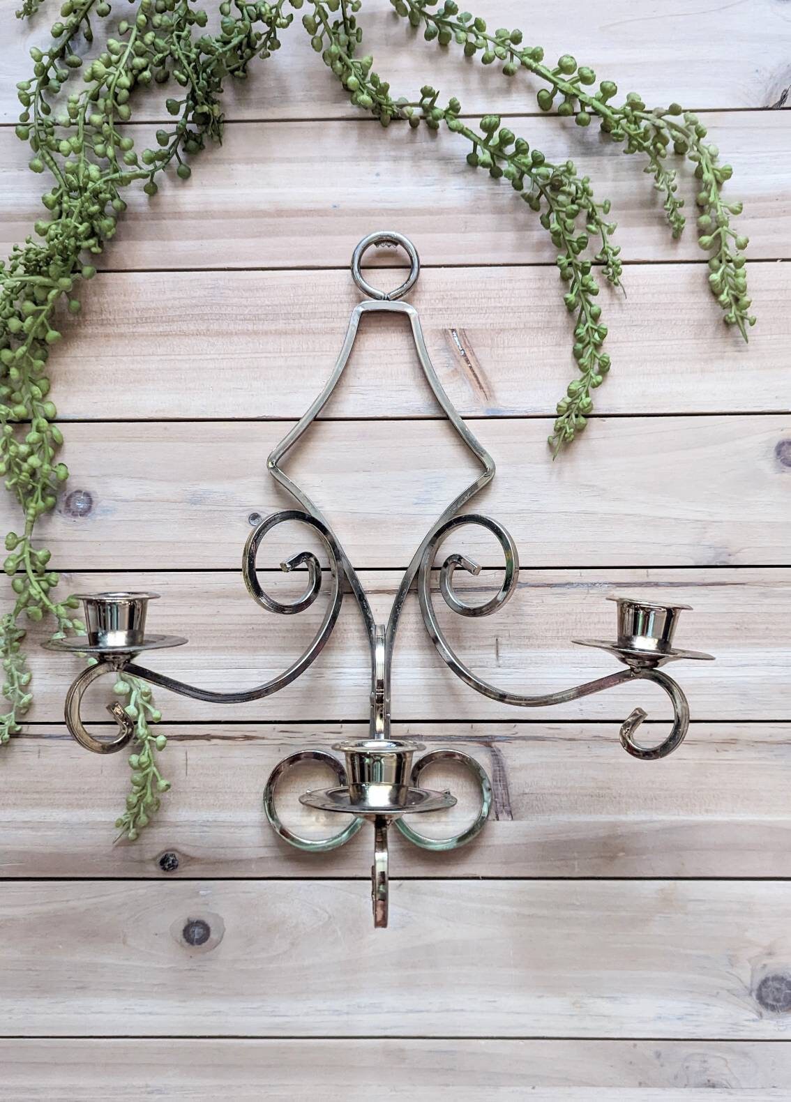 Vintage Brass Style Hanging Candelabra Vintage Candelabra Etsy