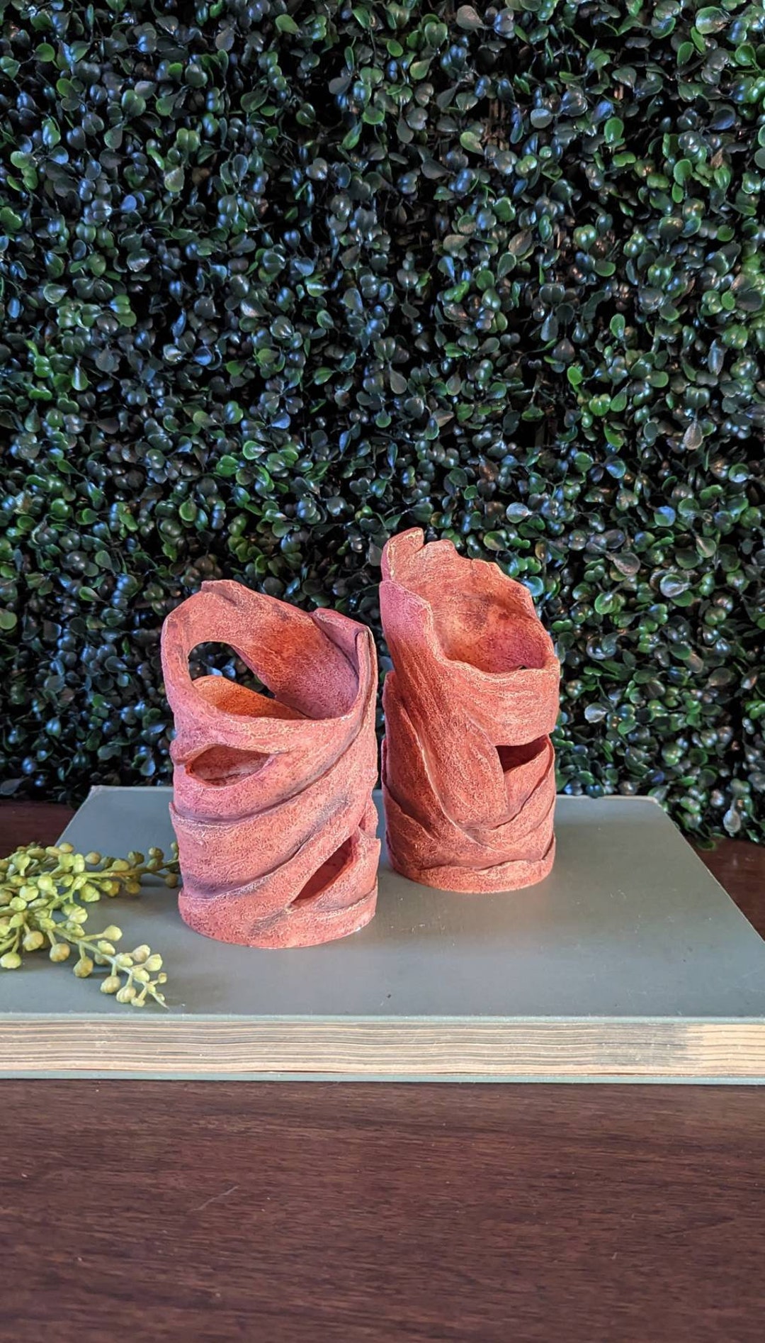Retro Red Rocks Candle Holder Set, Unique Southwest Decor, Unique Candle Holders Etsy