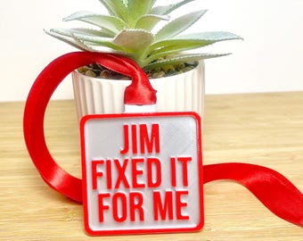 Jim'll Fix It - "Jim Fixed It For Me" TV Show Badge / Medal - 3D Printed Gift