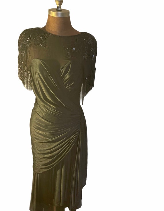 Tadashi Shoji black evening dress