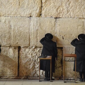 Orthodox Jewish Men Praying Photography Print/Canvas - Kotel/Western Wall, Jerusalem, Israel, Jewish art/home decor/bar mitzvah gift Judaica
