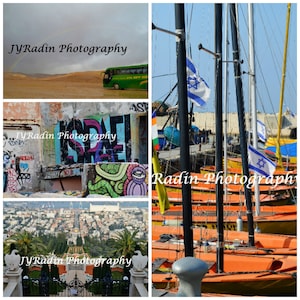 Lege Wenskaarten Israël Foto's- Kaartpakket - Judaica - Joodse Bar Mitswa/Bat Mitswa- Notecard set Blank; kaartpakket; jodendom