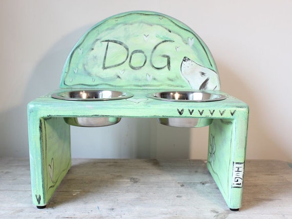 Dog Station Alba Spring Grass Size M Raised Etsy