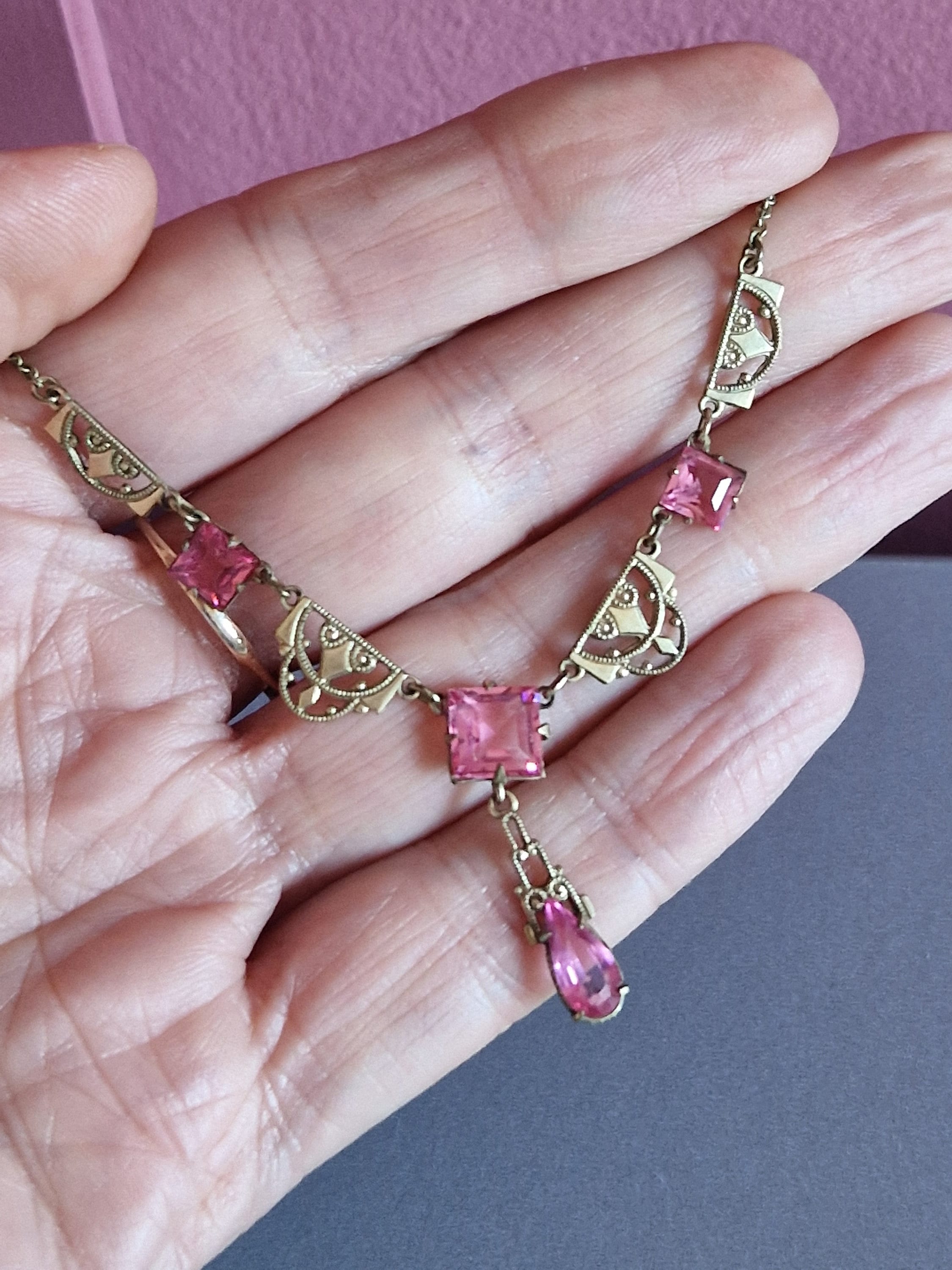 Antique art deco necklace - Etsy 日本 Antique art deco necklace - Etsy 日本