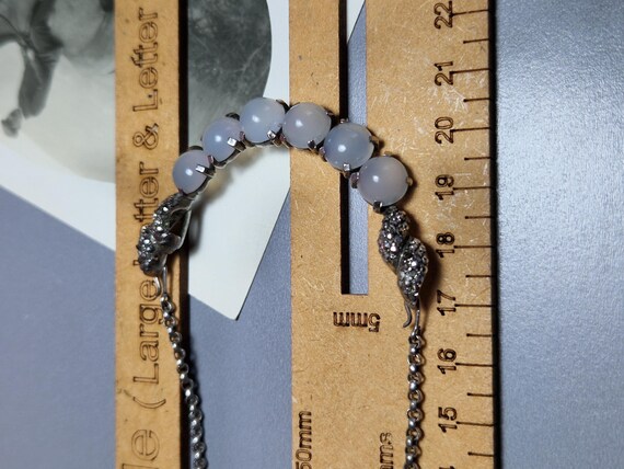 136F solid sterling silver Art deco chalcedonay n… - image 5