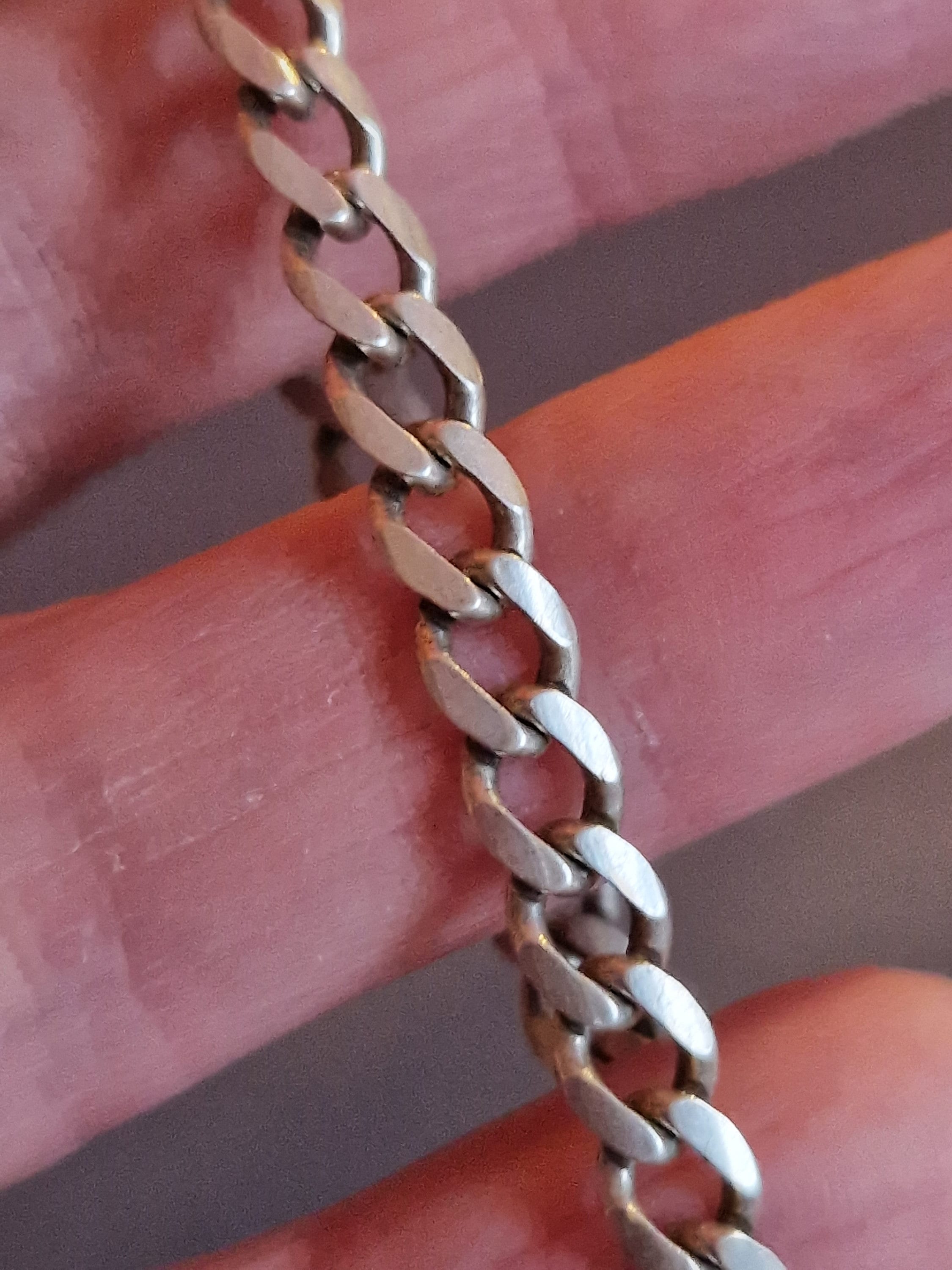 202C ヴィンテージ シルバー 925 ユニセックス カーブブレスレット