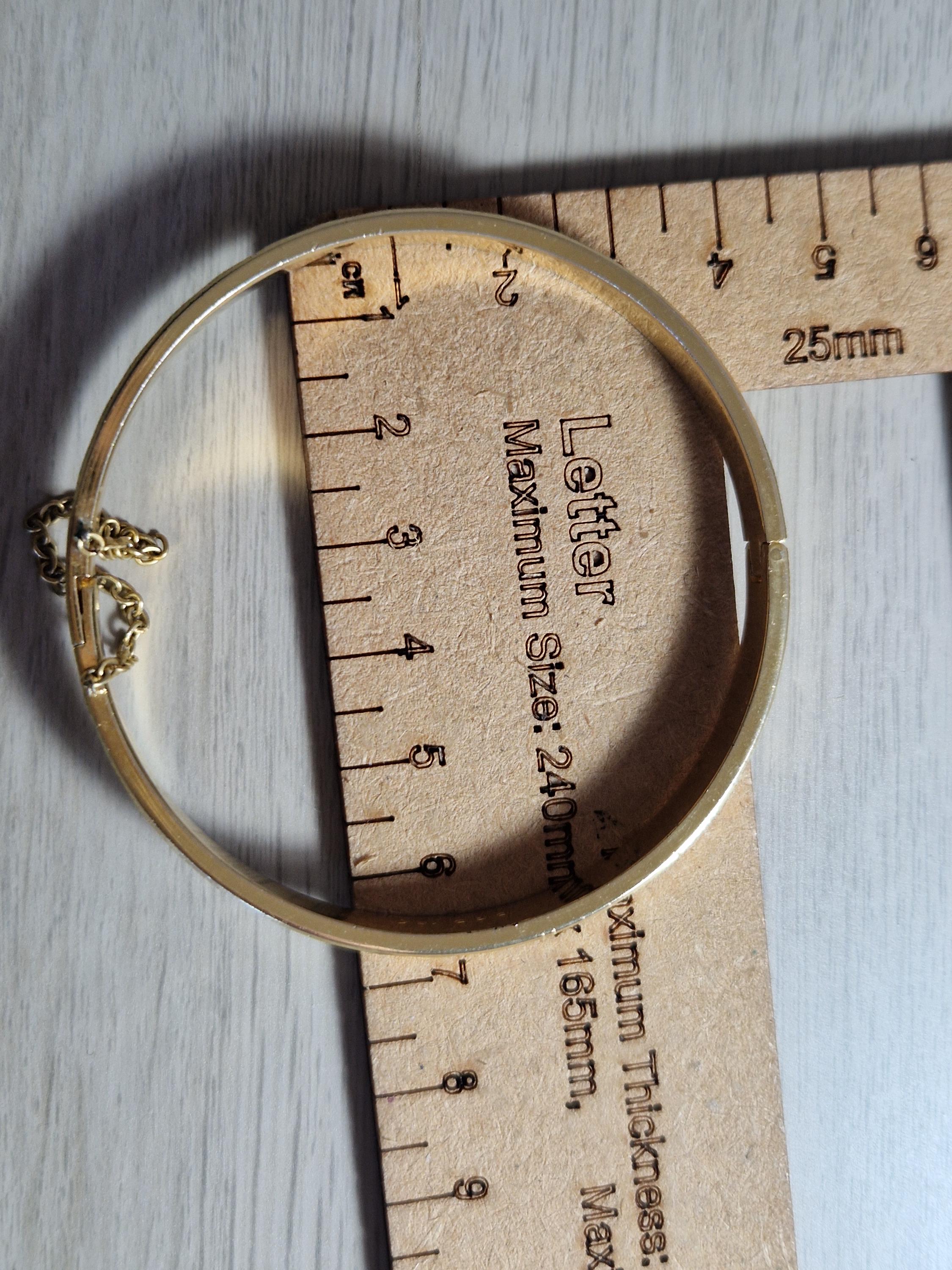 379F 18k RGP Mid Century Etched Bangle - Etsy