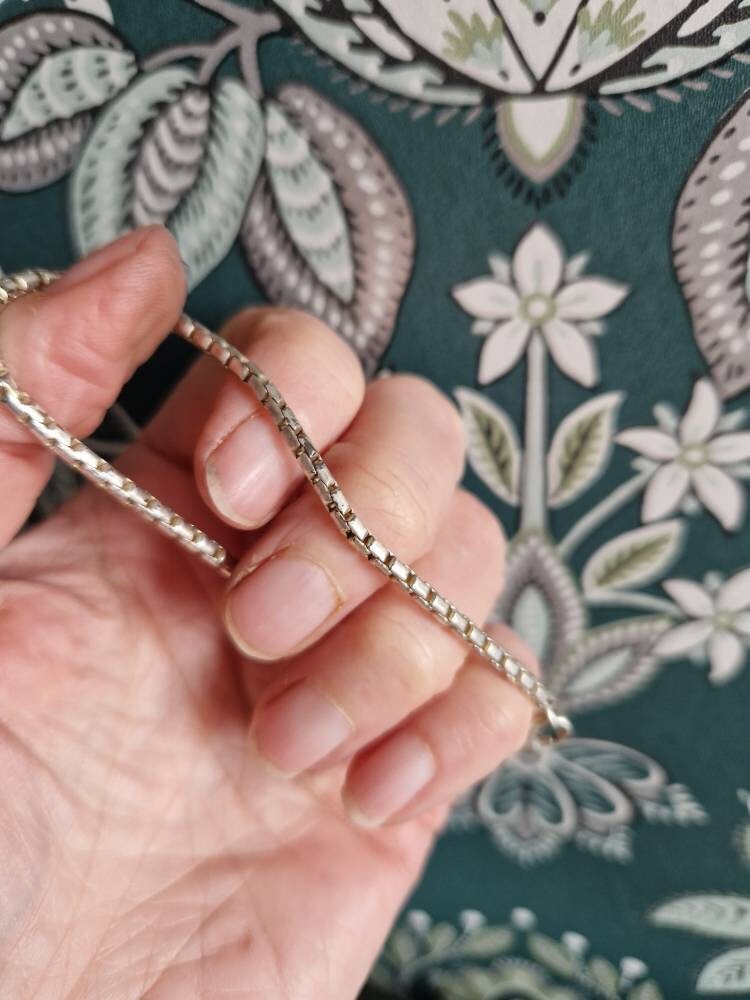 32C Vintage Snake Link Chain Bracelet 925 Silver 21cm - Etsy
