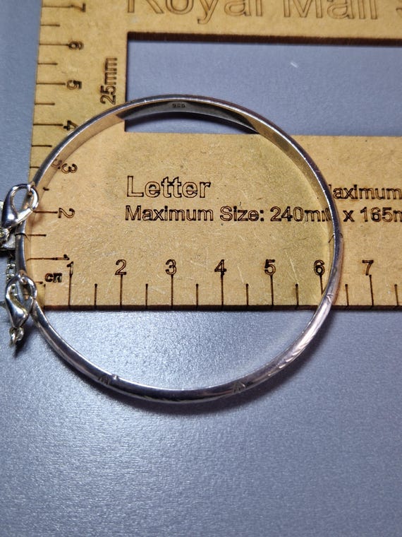 41F ヴィンテージ 925 シルバー 刻印入りバングル - Etsy 日本